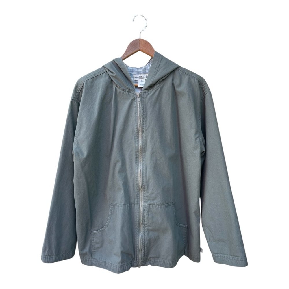 Cherokee Women's Hooded Olive Green Lightweight Jacket with Front Pocket Sz M - Picture 9 of 10